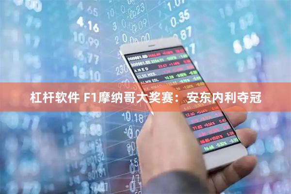 杠杆软件 F1摩纳哥大奖赛：安东内利夺冠